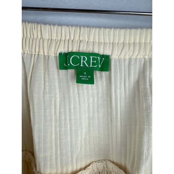 J.Crew Womens Tiered Skirt Size S Cream 100% Cotton Made In India - Picture 4 of 6